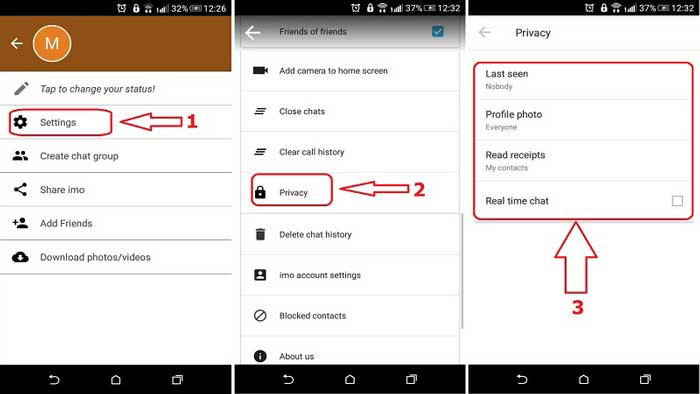 آموزش تنظیمات امنیتی ایمو Imo آموزش تنظیمات امنیتی ایمو Imo